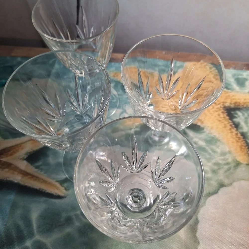 Crystal set of 4 wine water stems